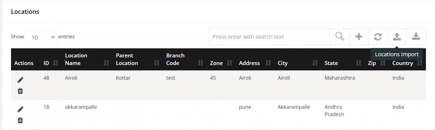 Location Configuration | ITM DOCS
