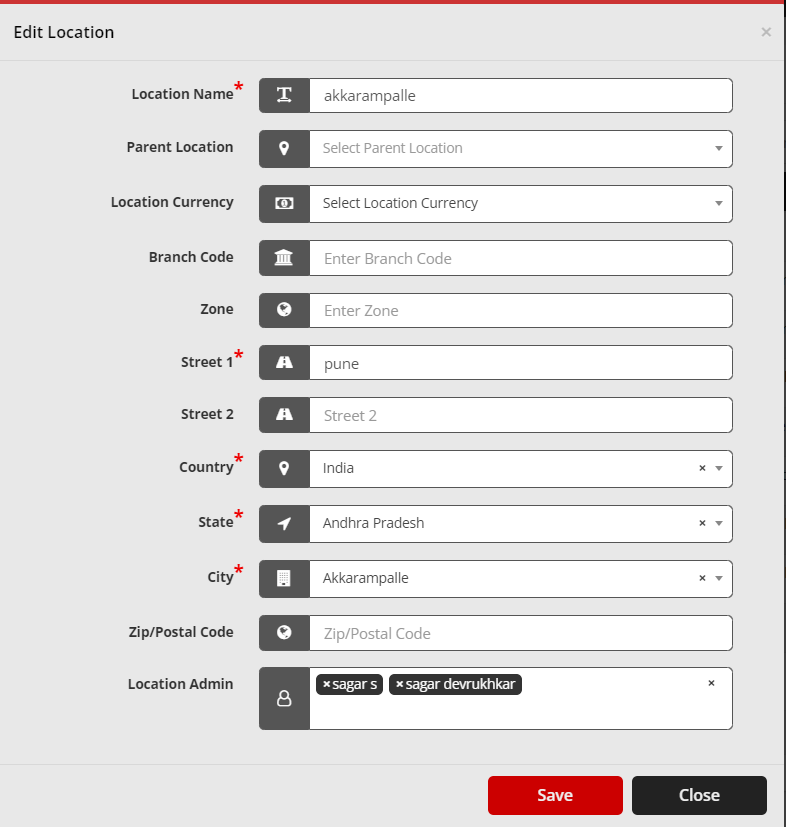 Location Configuration | ITM DOCS