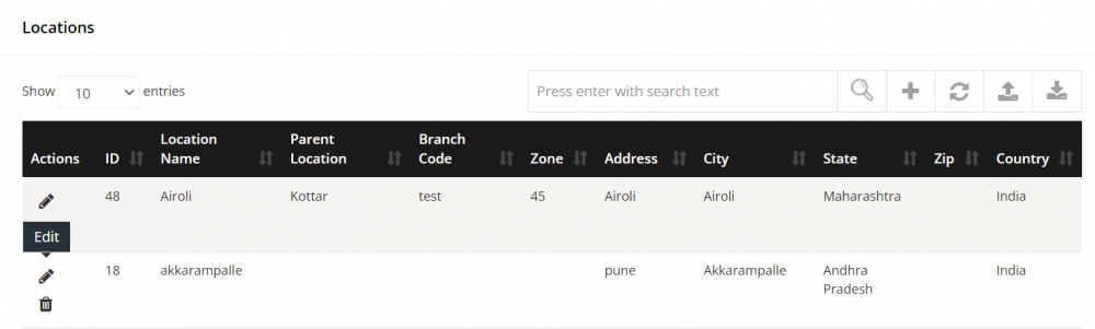 Location Configuration | ITM DOCS