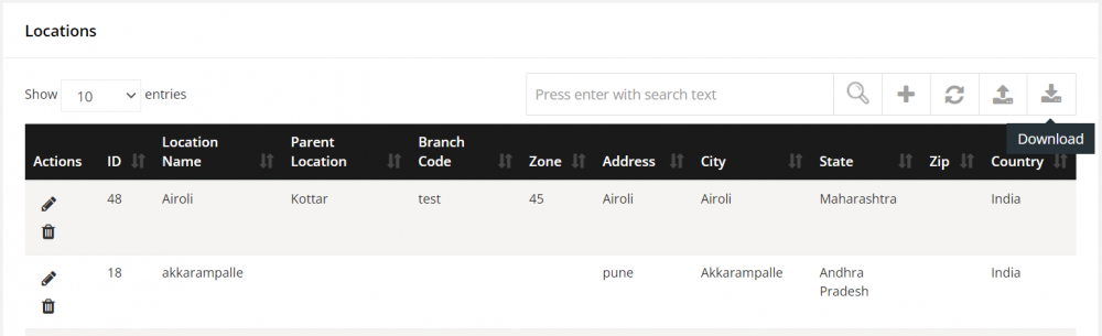 Location Configuration | ITM DOCS