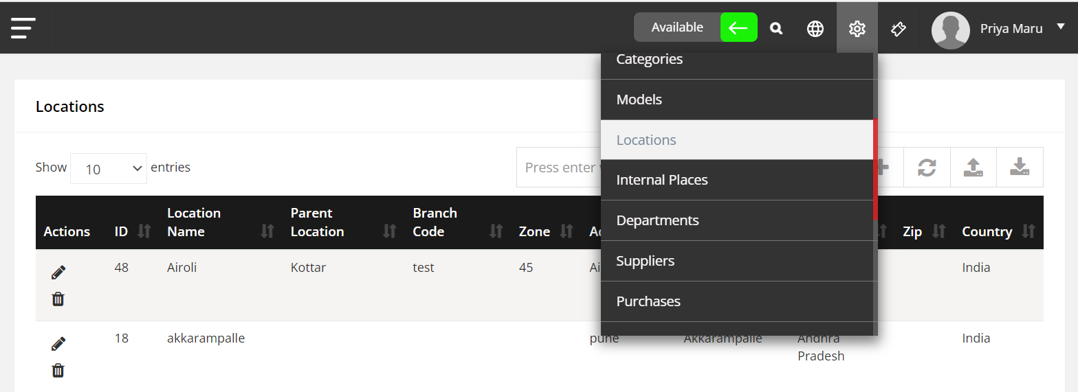 Location Configuration | ITM DOCS
