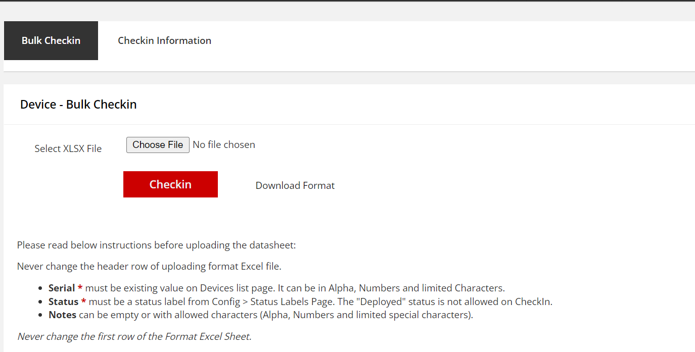 How to use Bulk check in? | ITM DOCS