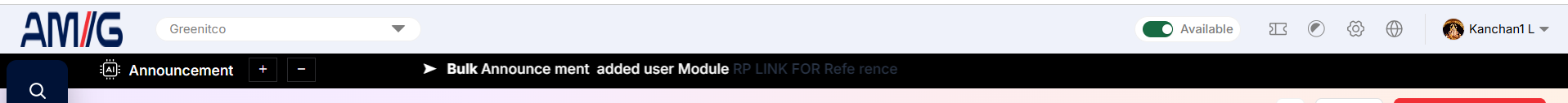Announcement View Button Modal