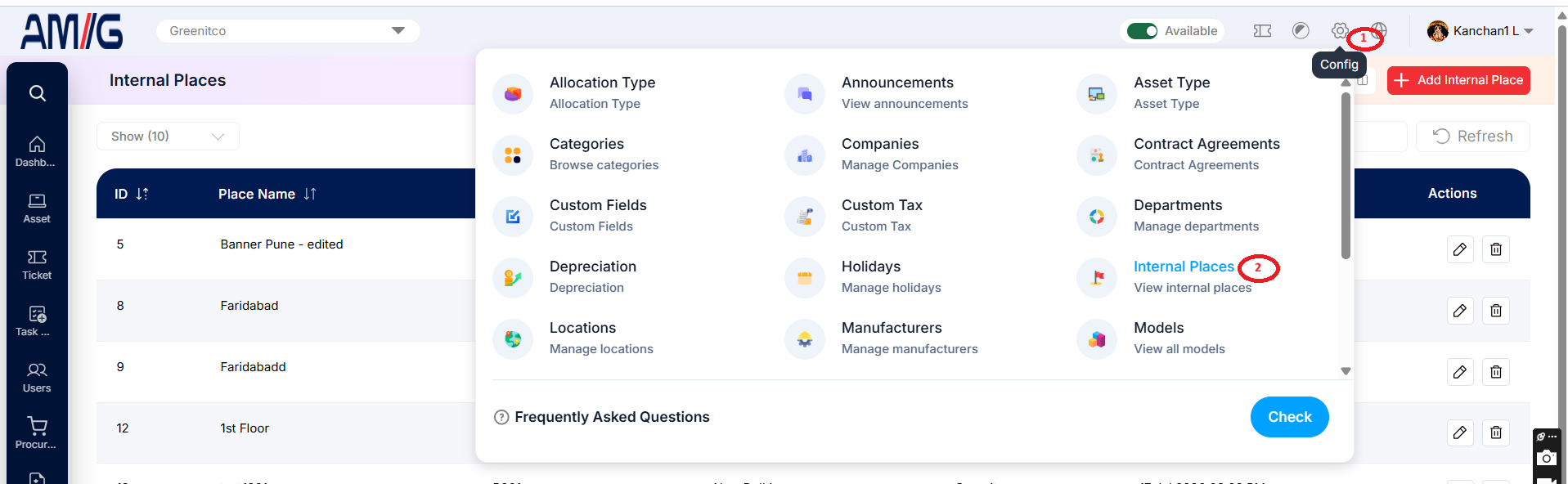 Internal Place Navigation Model