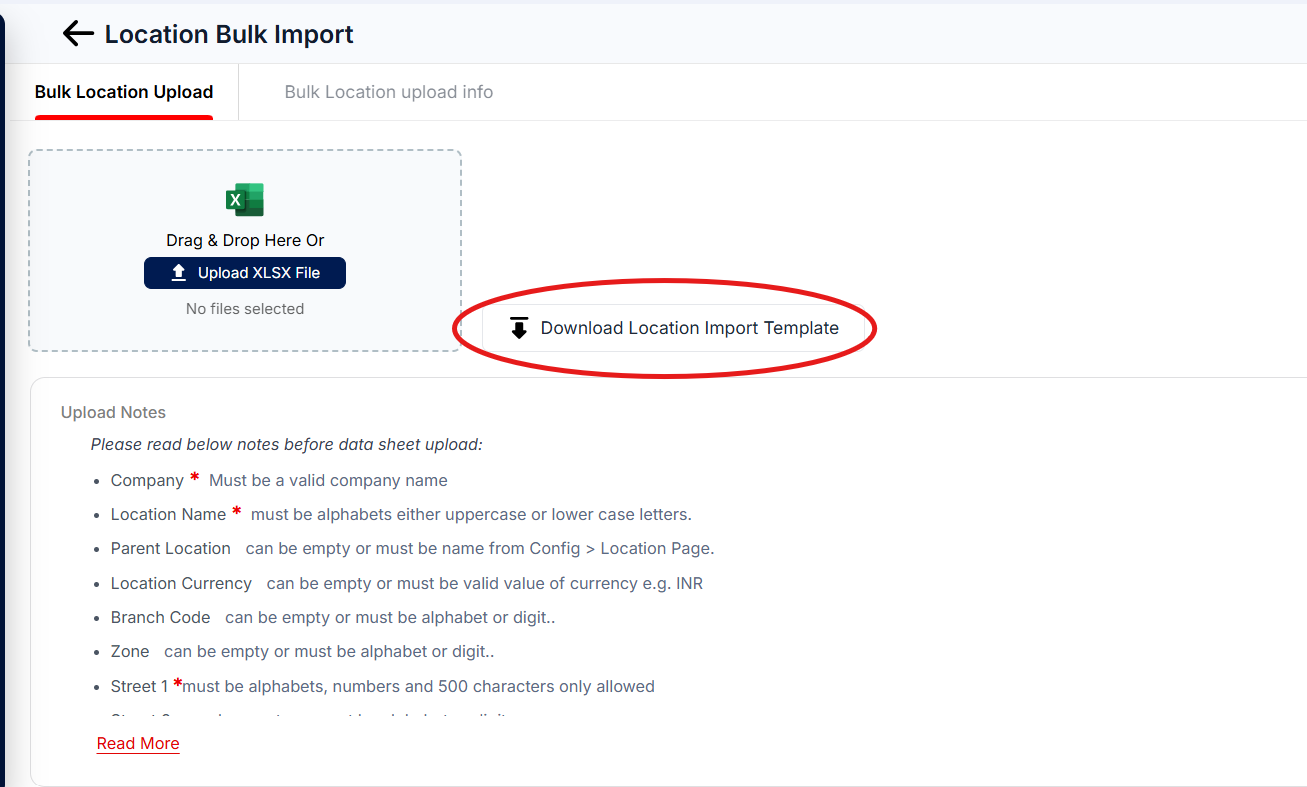 Location Import Template Model