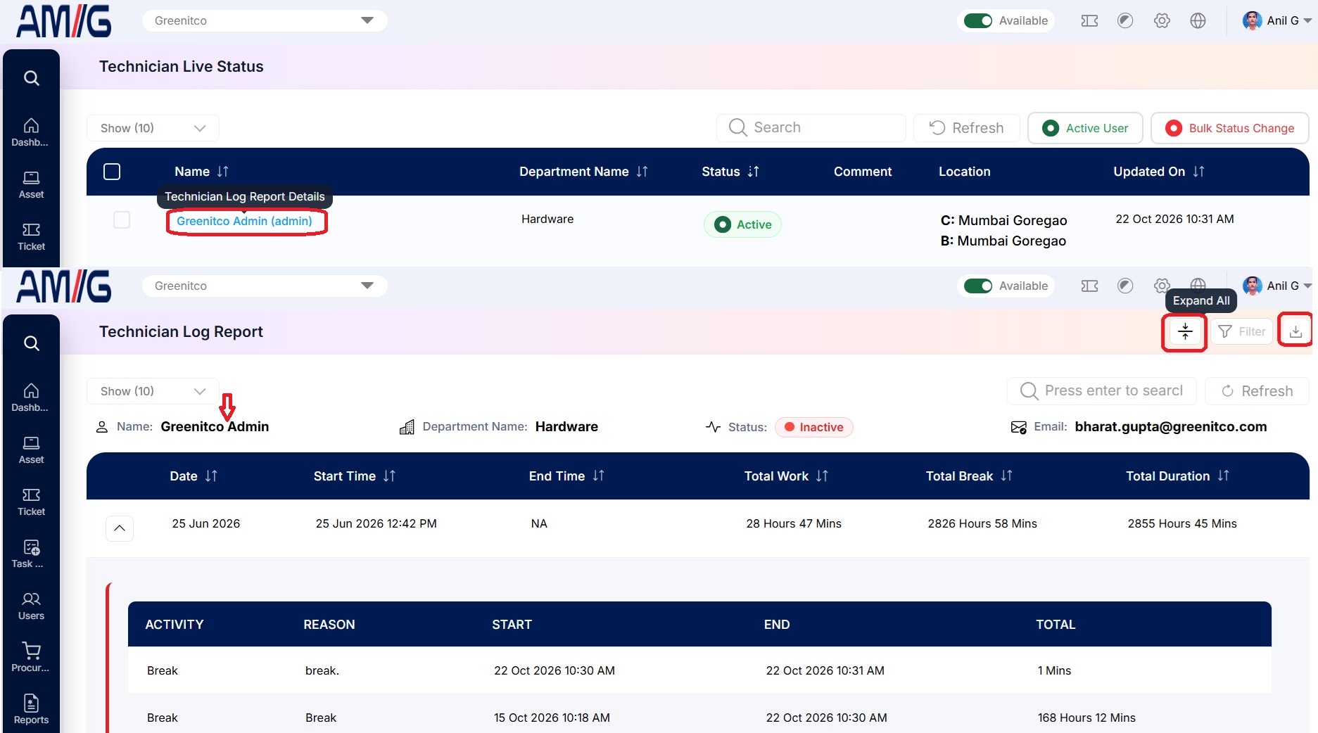 ticket/Auto-Allocation/AutoAllocation-TechnicianLogReport