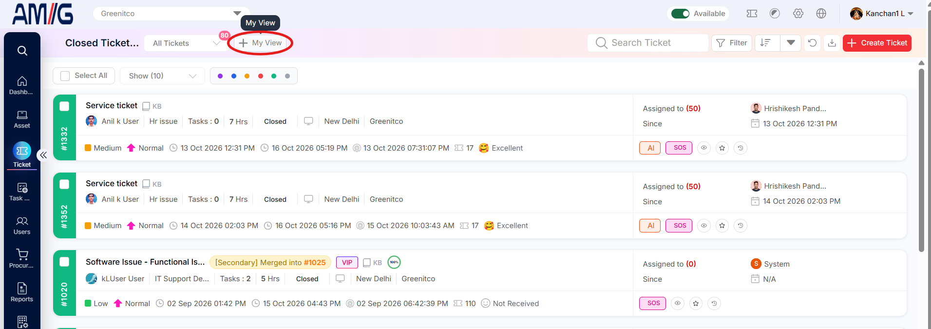 Create Status View