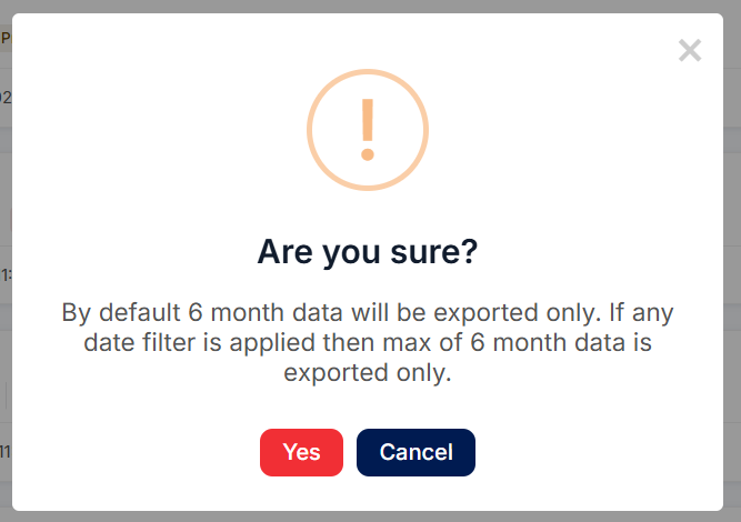 Confirmation Pop-up