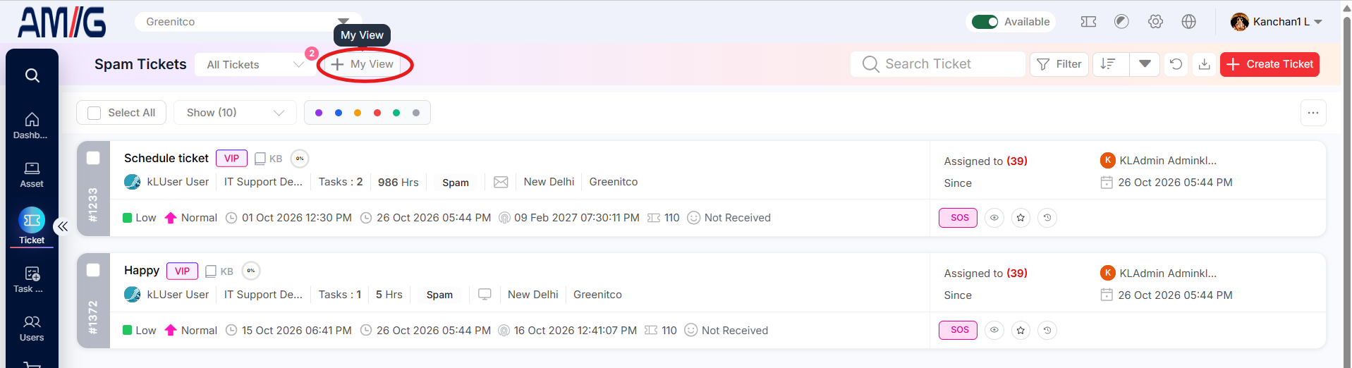 Create Status View