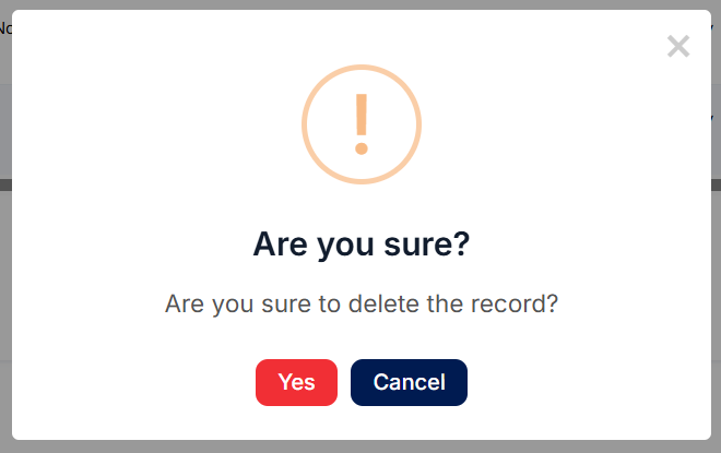 Ticket Scheduler Confirmation pop-up