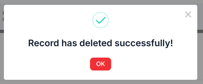 Ticket Scheduler Successful pop-up