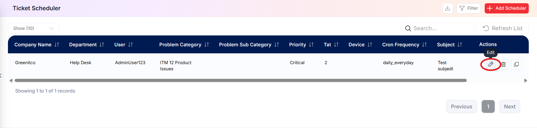 Ticket Scheduler Edit Icon