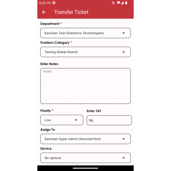 Ticket transfer
