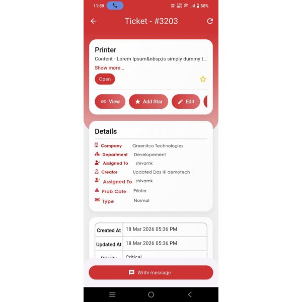 New ticket details
