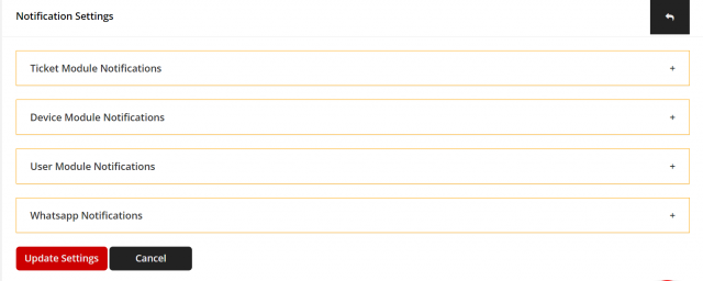 Notfication setting
