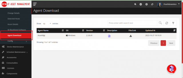 Agent download