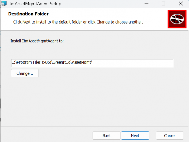 Windows agent installation step 3