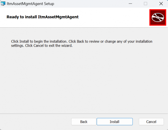 Windows agent installation step 4