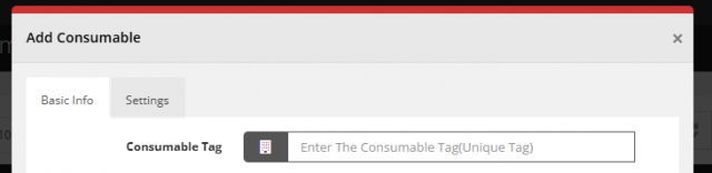 Consumable tag