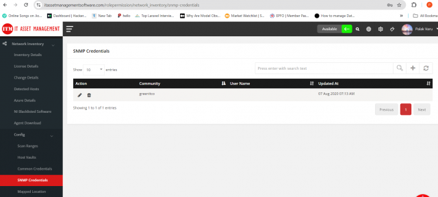Snmp cred