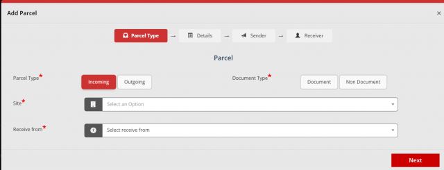 Add parcel type