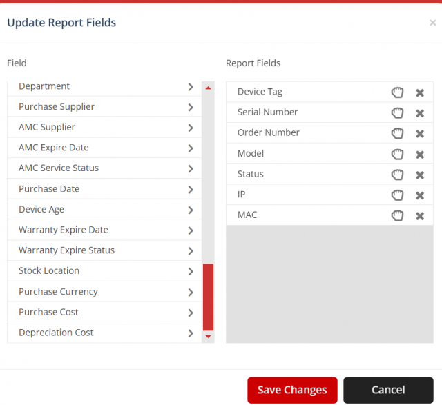 UpdateReportField