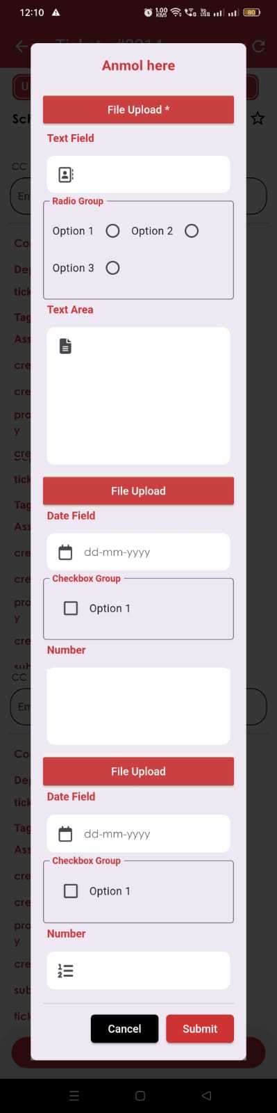 Status form