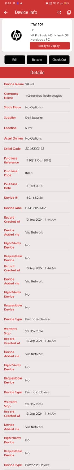 Device info