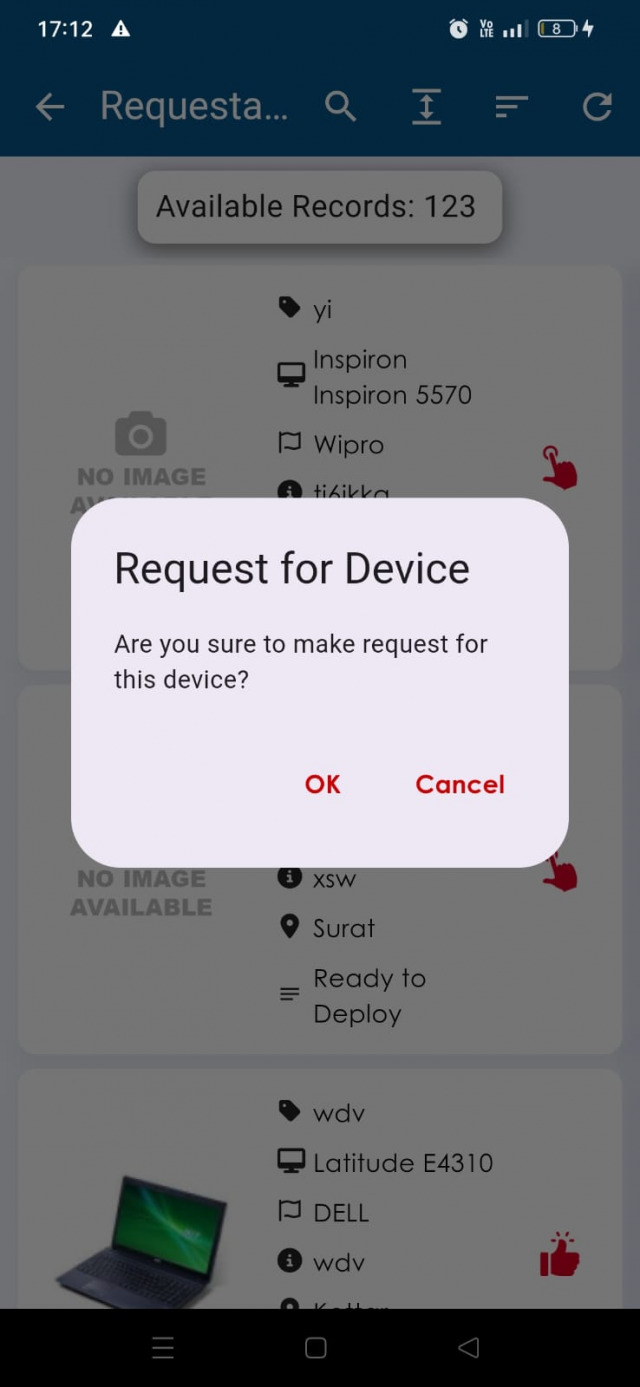 Requestable device