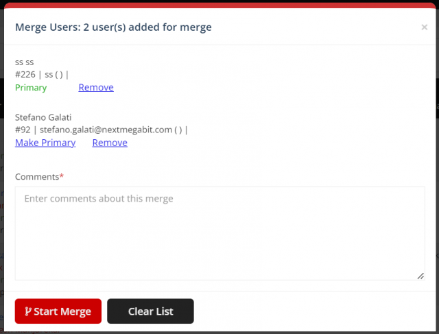 Merge user list