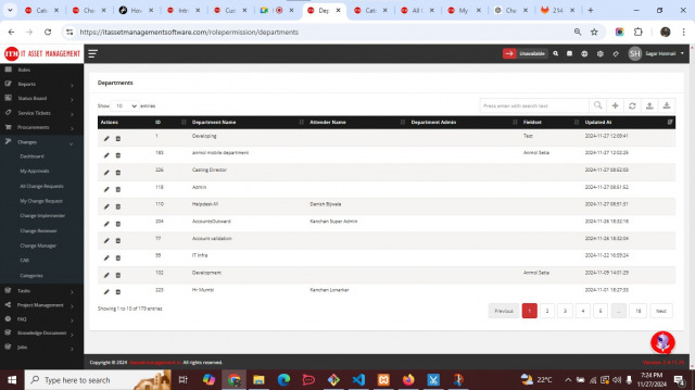 Departmentlist