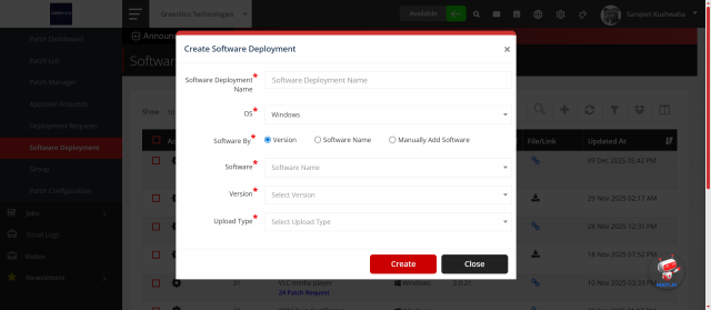 AddFormSoftwareDeployment