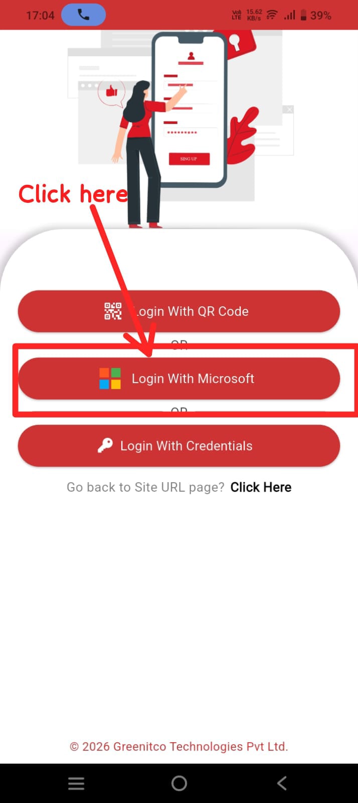 Login with Microsoft