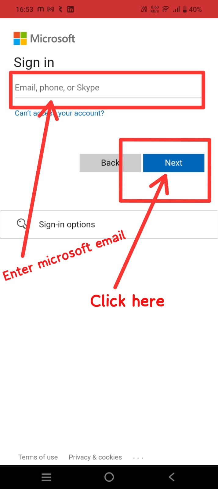 Microsoft Sign-In