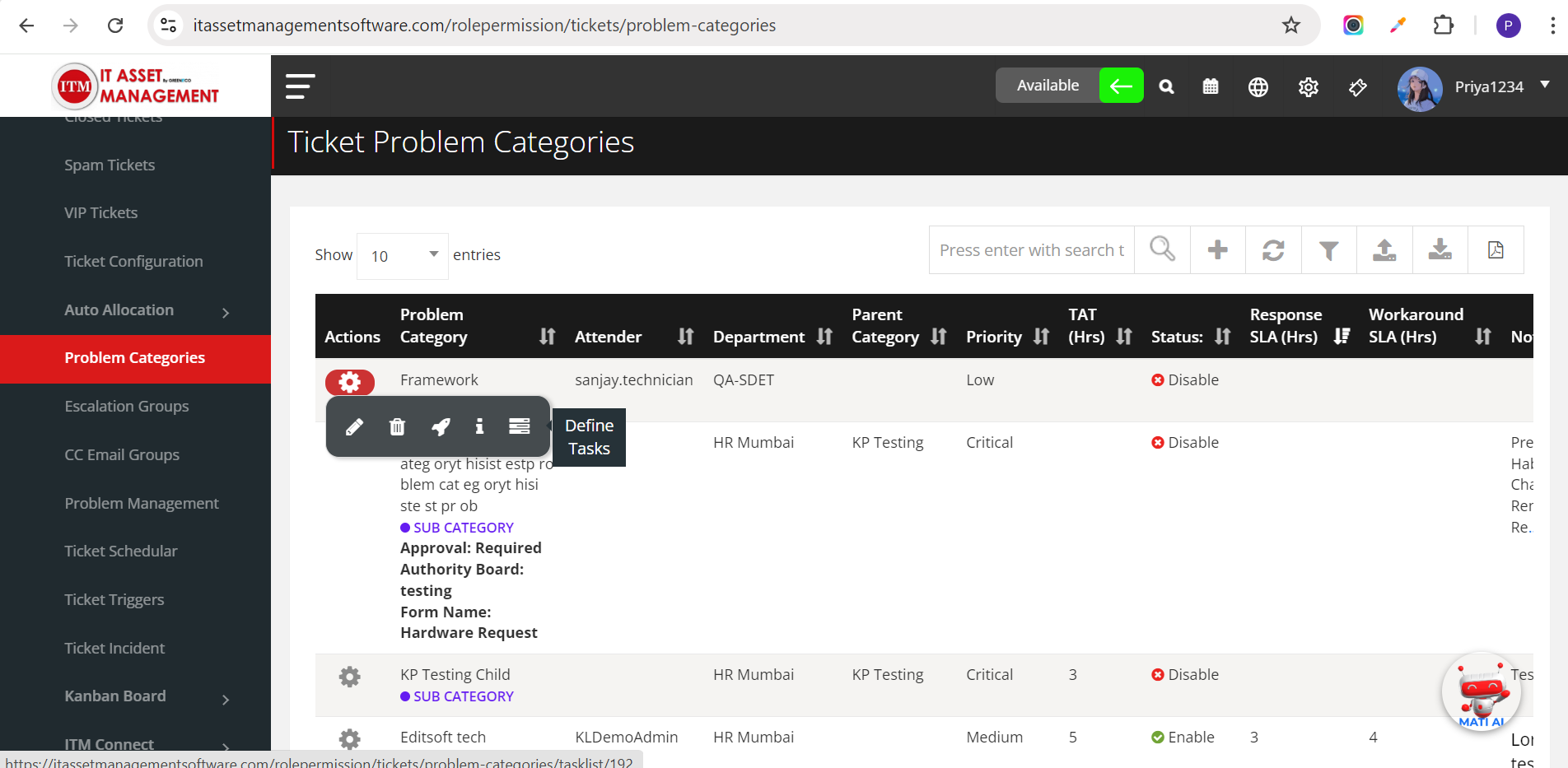 Ptask Module Task Module Integration with Ticket | ITM DOCS