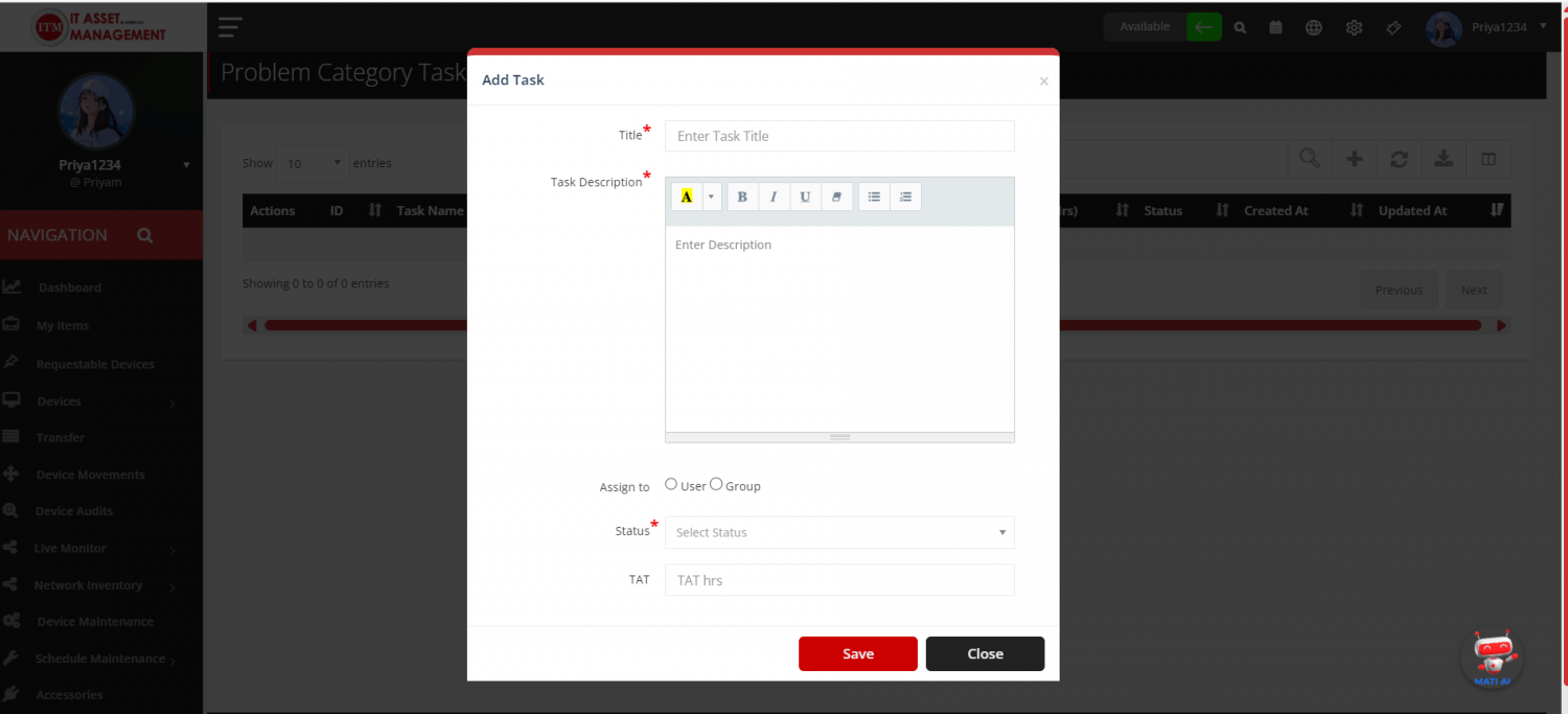 Ptask Module Task Module Integration with Ticket | ITM DOCS